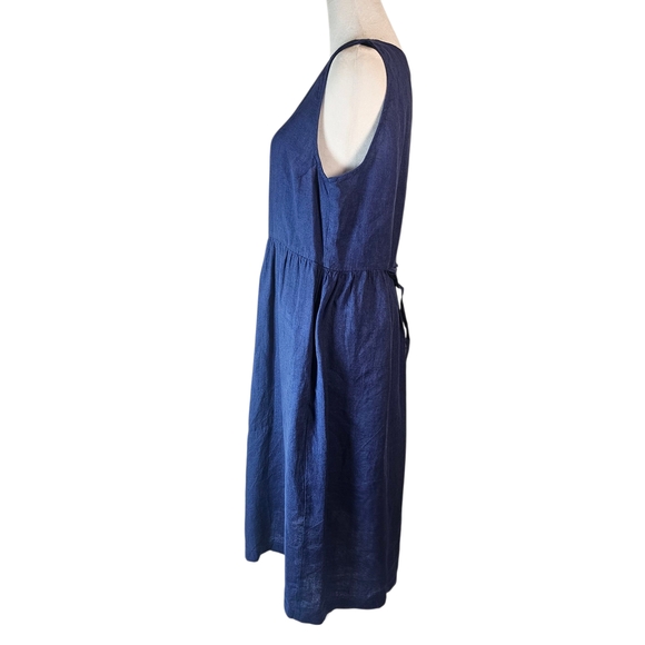 Pyne & Smith Sleeveless Linen  Button-Front Dress Size M - Picture 3 of 10